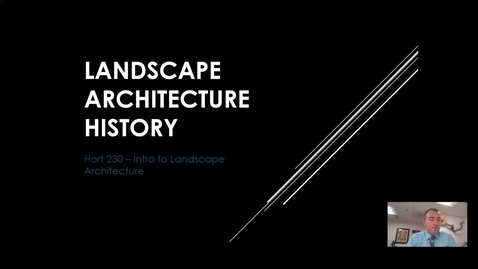 Thumbnail for Title HORT 230: Landscape Architecture History
