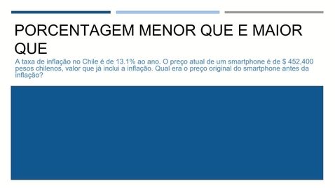 Thumbnail for Percentages Less Than and More Than (Portuguese)