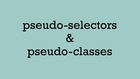 Thumbnail for CSS Selectors