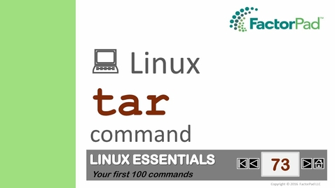 Thumbnail for ITM 112 tar Command