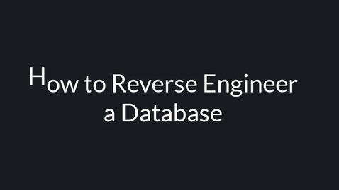 Thumbnail for How to Reverse Engineer a Database in MySQL Workbench
