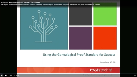 Thumbnail for Using the Genealogical Proof Standard for Success