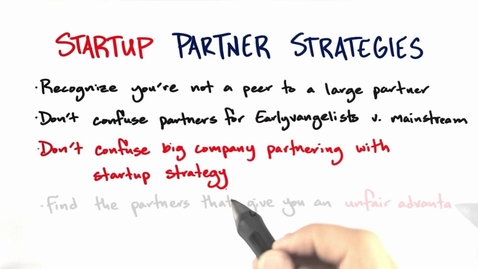 Thumbnail for entry Startup Partner Strategies Summary