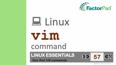 Thumbnail for ITM 112 vim Command Basic Overview