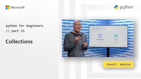 Thumbnail for Collections | Python for Beginners [25 of 44]