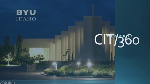 Thumbnail for Welcome to CIT 360