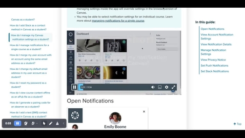 Thumbnail for How do I manage my Canvas notification settings as a student - Instructure Community