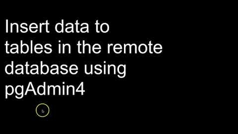 Thumbnail for Insert Data to remote PostgreSQL database
