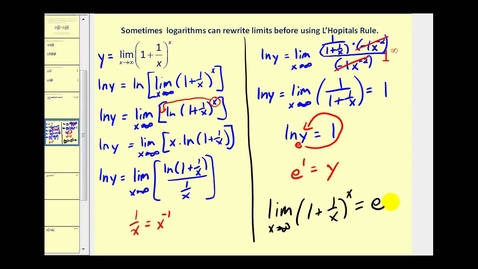 Thumbnail for L'Hopital's Rule Part 2