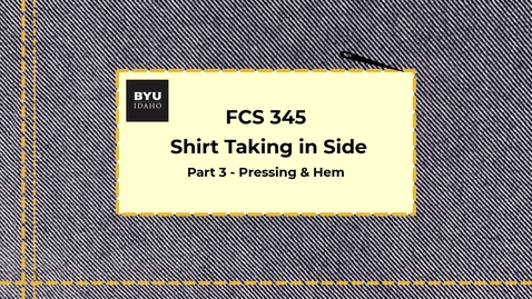 Thumbnail for APD 345 Shirt Taking In Side 3 - Pressing and Hem