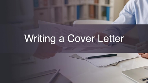 Thumbnail for Week 04: Portfolio Cover Letter