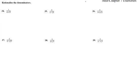 Thumbnail for Math 101 7-Mid Review Solutions 34-39