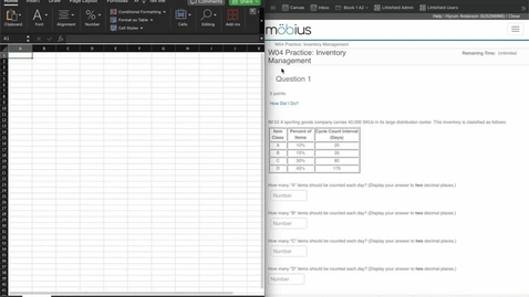 Thumbnail for entry SCM 361 - Inventory Management Practice Problem 1