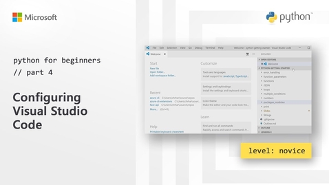 Thumbnail for Configuring Visual Studio Code | Python for Beginners [4 of 44]