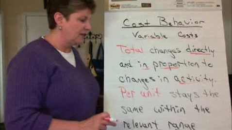Thumbnail for Cost Behavior: Variable Costs