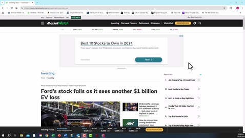 Thumbnail for FIN 410 Week 06 Stock Market Experience