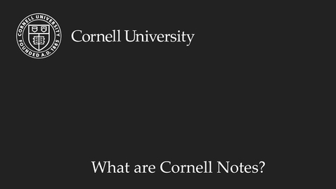 Thumbnail for What Are Cornell Notes?