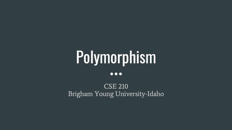 Thumbnail for Polymorphism in C#