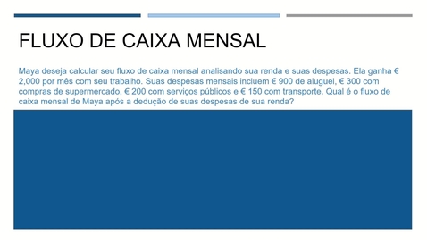 Thumbnail for Monthly Cash Flow (Portuguese)