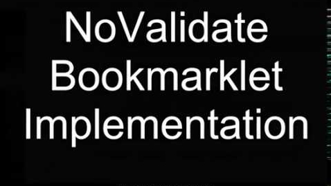 Thumbnail for Bookmarklet Tool Creation and Use