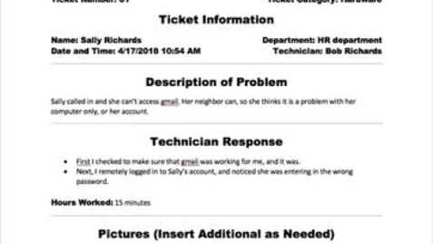 Thumbnail for Help Desk Ticket Tutorial