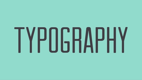 Thumbnail for entry Beginning Graphic Design: Typography