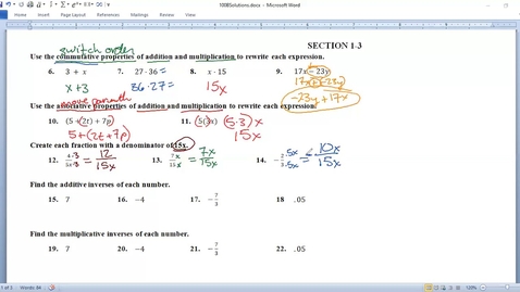 Thumbnail for 100B 1-3 Solutions 6-22