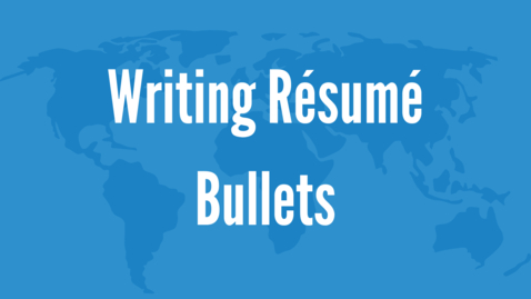 Thumbnail for Writing Resume Bullets