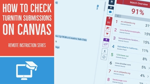 Thumbnail for entry How to Check Turnitin Submissions on Canvas (as a student)