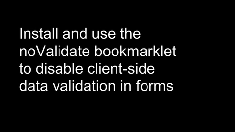 Thumbnail for noValidate Bookmarklet