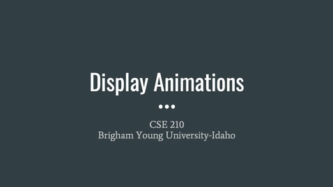 Thumbnail for Display Animations in C#