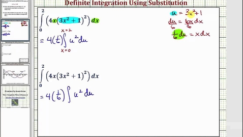 Thumbnail for Ex 1: Definite Integration Using Substitution - Change Limits of Integration?
