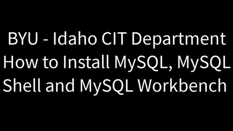 Thumbnail for How to install MySQL, MySQL Workbench and MySQL Shell for Windows
