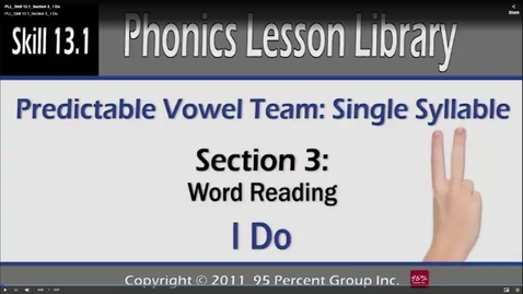 Thumbnail for PLL_Skill 13.1_Section 3_ I Do - PLL Skill 13.0 - Phonics Lesson Library Multisyllable Skills