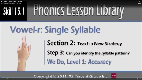 Thumbnail for PLL_Skill 15.1_Section 2_Step 3_We Do 1 - PLL Skill 15.0 - Phonics Lesson Library Multisyllable Skills