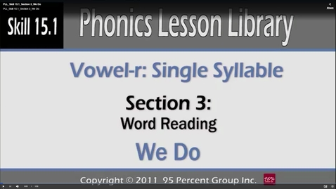 Thumbnail for PLL_Skill 15.1_Section 3_We Do - PLL Skill 15.0 - Phonics Lesson Library Multisyllable Skills