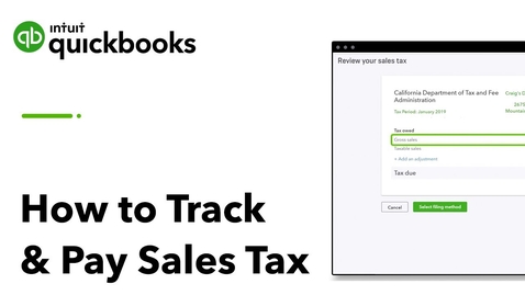 Thumbnail for Track &amp; Pay Sales Tax in QuickBooks Online (Tutorial)