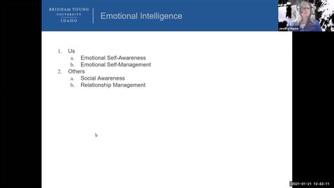 Thumbnail for Jennifer Hunter - &quot;Emotional Intelligence&quot;