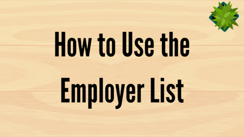 Thumbnail for entry Employer List