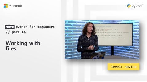 Thumbnail for Working with files | More Python for Beginners [14 of 20]