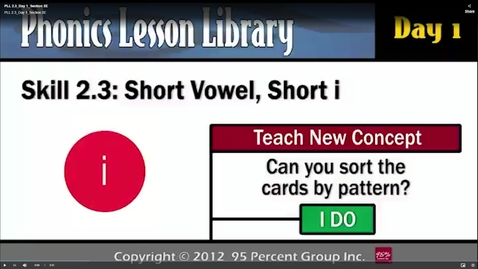 Thumbnail for PLL 2.3_Day 1_Section 2E - PLL Skill 2.3 - Phonics Lesson Library Basic Skills