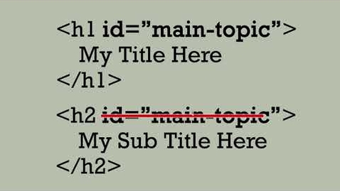 Thumbnail for Class and Id Attributes