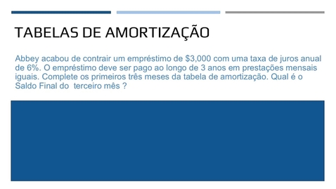 Thumbnail for Amortization Tables (Portuguese)