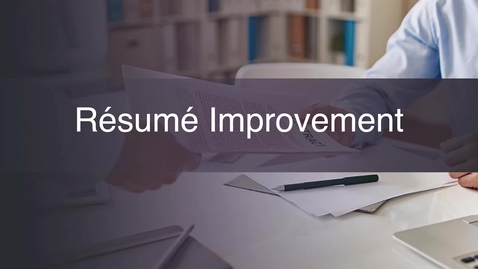 Thumbnail for Week 04: Résumé Improvement