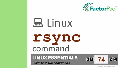 Thumbnail for ITM 112 rsync Command