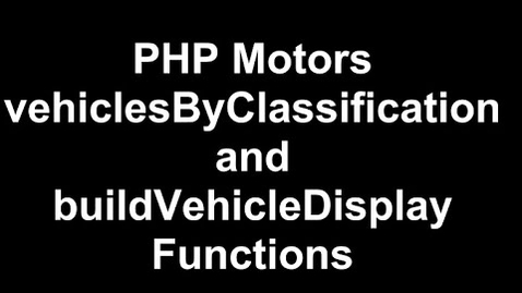 Thumbnail for PHP Motors Vehicle Processing Functions