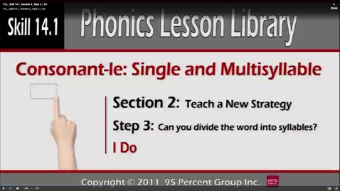Thumbnail for PLL_Skill 14.1_Section 2_Step 3_I Do - PLL Skill 14.0 - Phonics Lesson Library Multisyllable Skills