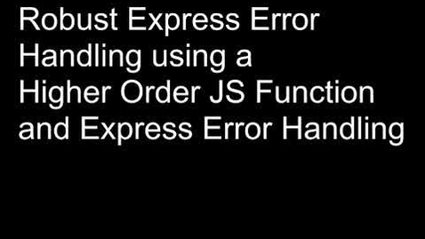 Thumbnail for Robust Error Handling
