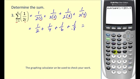 Thumbnail for Introduction to Sigma Notation