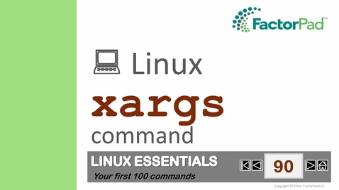 Thumbnail for ITM 112 xargs Command